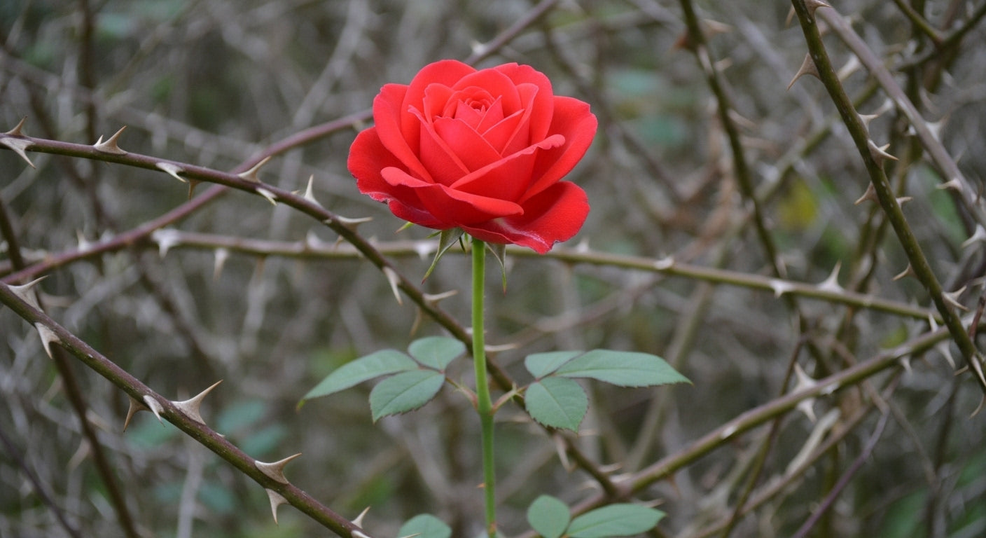 The Rose That Blooms Among Thorns